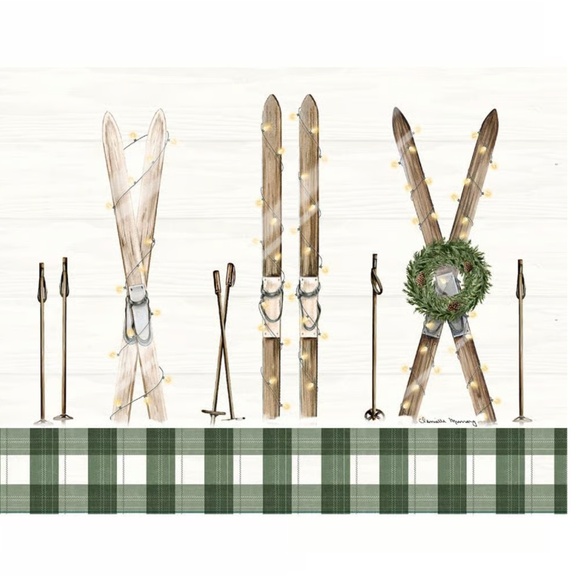 *BRAND NEW Pine Lodge Ski Boxed Christmas / Holiday Cards - Picture 3 of 4